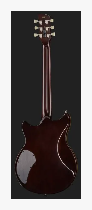Yamaha Revstar RSP20X R. Br. Charcoal, corpo e verniciatura in primo piano