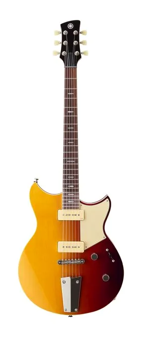 Yamaha Revstar RSS02T Sunset Burst inquadrato di fronte su sfondo neutro