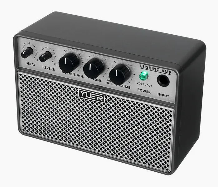 Yuer BA-10Pro Mini Busking Amp, vista dall'alto della testata
