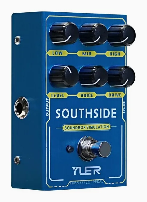 Yuer YF-32 Southside Overdrive/Amp, ingressi e uscite laterali
