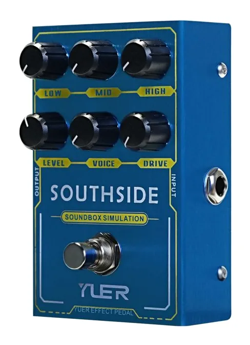 Yuer YF-32 Southside Overdrive/Amp, led e interruttore a pedale