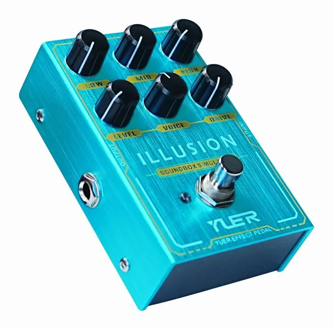 Yuer YF-33 Illusion Overdrive/Amp, led e interruttore a pedale