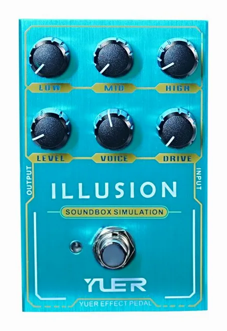 Yuer YF-33 Illusion Overdrive/Amp visto di fronte
