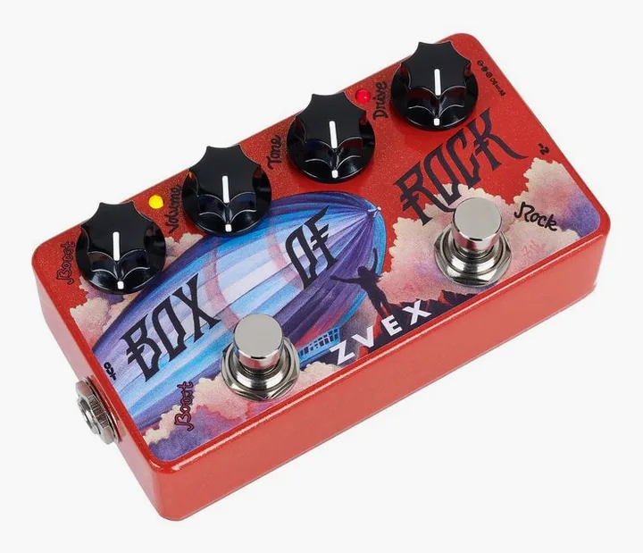 Z.Vex Box of Rock Vexter Overd/Boost, footswitch in primo piano