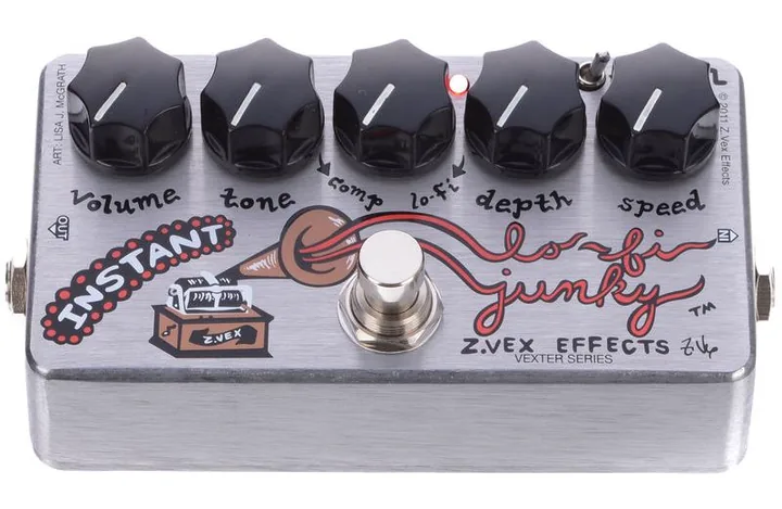 Z.Vex Instant Lo Fi Junky Vexter, grafica del pannello superiore