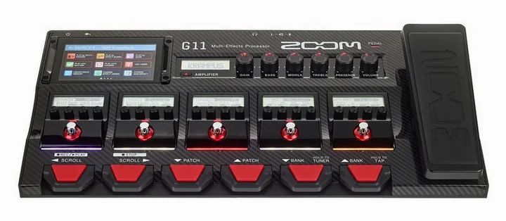 Zoom G 11 Guitar Multi Effect, manopole viste dall'alto
