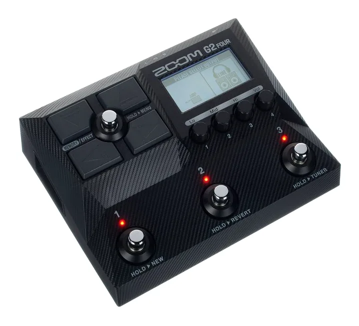 Zoom G2 FOUR Guitar Multi-Effect, manopole viste dall'alto