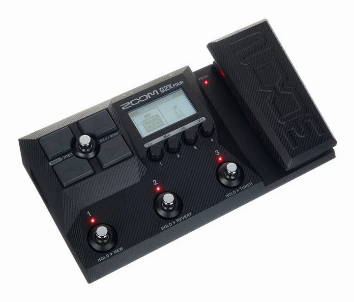 Zoom G2X FOUR Guitar Multi-Effect, grafica del pannello superiore