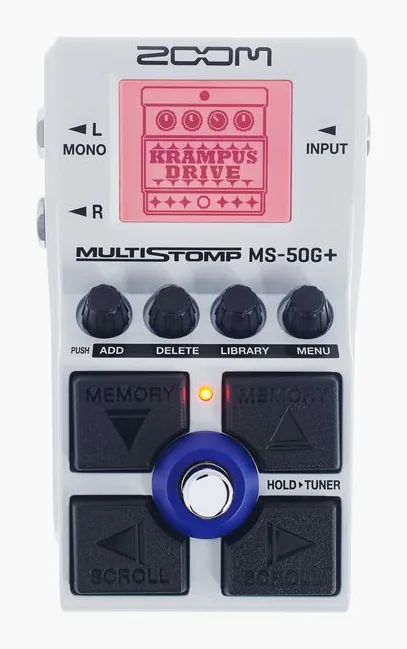 Zoom MS-50G+, footswitch in primo piano
